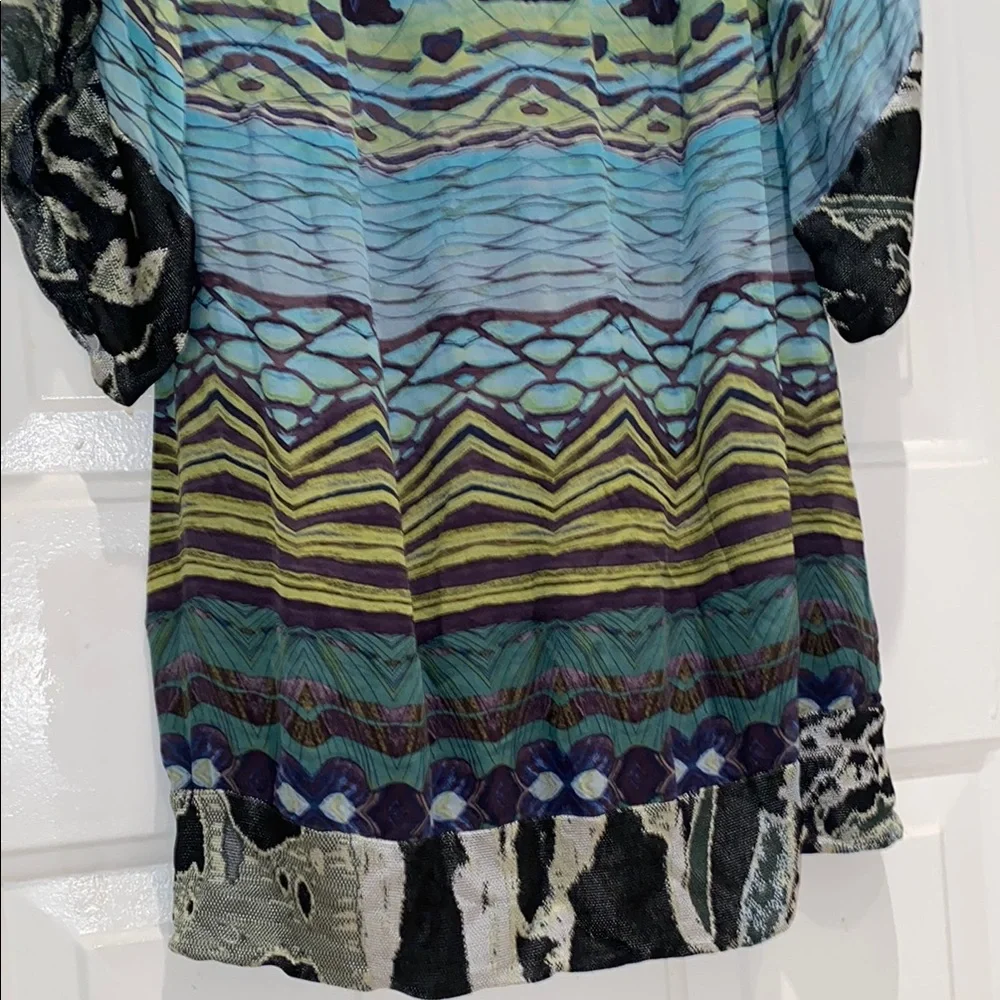 Diane Von Furstenberg Multicolor Patterned Silk Tunic Women's Dress - Picture 4 of 8